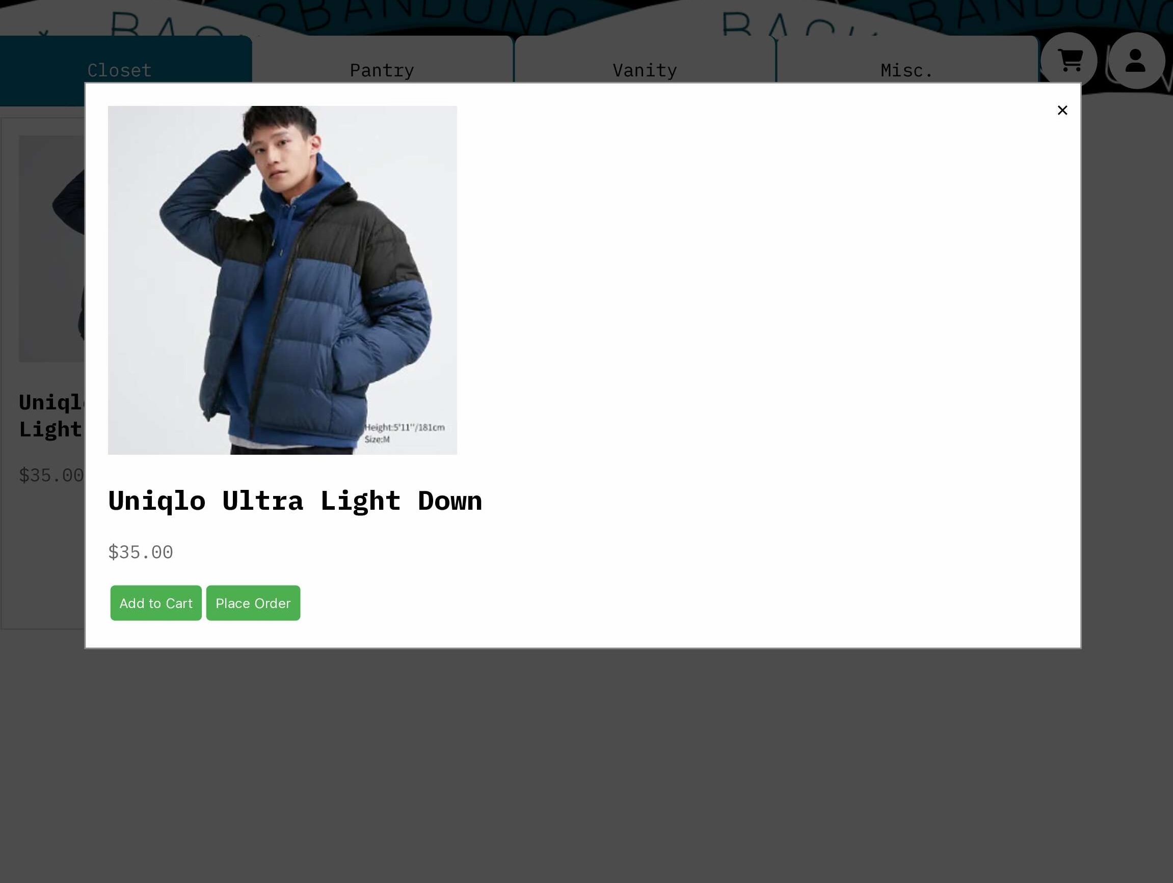 Product Modal